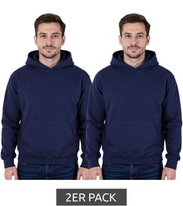 2er Pack European League Of Football Blanko Herren Hoodie mit Kängurutasche Kapuzen-Pullover Baumwoll-Sweater Pageant-Blau 2er Pack European League Of Football Blanko Herren Hoodie mit Kängurutasche Kapuzen-Pullover Baumwoll-Sweater Pageant-Blau