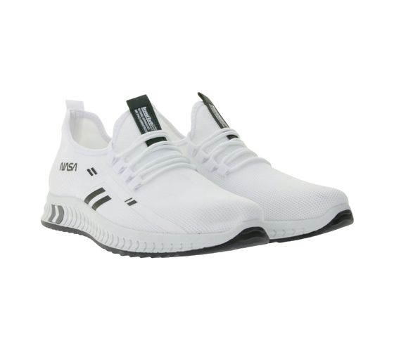 BEYOND THE RAINBOW Herren Freizeit-Sneaker mit NASA Schriftzug Alltags-Schuhe Turnschuhe CSK2023 Weiß