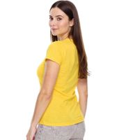 Camiseta WORXWEAR para mujer (pack de 5), cuello redondo moderno y manga corta de 180 g/m², color amarillo