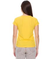 Camiseta WORXWEAR para mujer (pack de 5), cuello redondo moderno y manga corta de 180 g/m², color amarillo