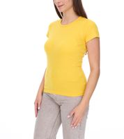 Camiseta WORXWEAR para mujer (pack de 5), cuello redondo moderno y manga corta de 180 g/m², color amarillo