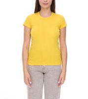 Camiseta WORXWEAR para mujer (pack de 5), cuello redondo moderno y manga corta de 180 g/m², color amarillo