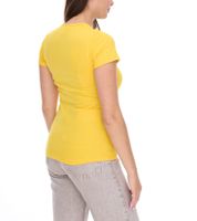 Camiseta WORXWEAR para mujer (pack de 5), cuello redondo moderno y manga corta de 180 g/m², color amarillo