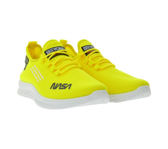 Baskets décontractées pour hommes BEYOND THE RAINBOW avec inscription NASA Chaussures de tous les jours Baskets CSK2033 Jaune