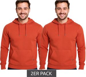 2er Sparpack Herren Hoodie Kapuzen-Pullover Basic-Pullover moderner Baumwoll-Pullover Sweater Große Größen Rot 2er Sparpack Herren Hoodie Kapuzen-Pullover Basic-Pullover moderner Baumwoll-Pullover Sweater Große Größen Rot