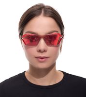 2er Sparpack adidas Sonnen-Brille Damen mit roten Gläsern und roten Bügeln UVA & UVB Schutz Freizeit-Brille OR0015 0068U Rot