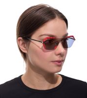 2er Sparpack adidas Sonnen-Brille Damen mit roten Gläsern und roten Bügeln UVA & UVB Schutz Freizeit-Brille OR0015 0068U Rot