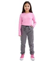 3er Sparpack Kinder Jeans-Hose für Mädchen Thermojeans knöchellange Baumwoll-Hose Freizeit-Jeans 938179 Grau
