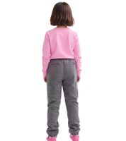 3er Sparpack Kinder Jeans-Hose für Mädchen Thermojeans knöchellange Baumwoll-Hose Freizeit-Jeans 938179 Grau