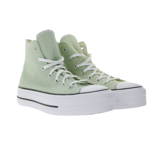 Converse Chuck Taylor All Star Lift Platform Damen Schuhe High Top Chucks mit SmartFOAM-Einlegesohle Retro-Sneaker A03541C Grün