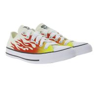 Converse Chuck Taylor All Star Flames Damen Chucks Retro-Sneaker mit OrthoLite-Dämpfung Low Top Schuhe A09889C Hell-Beige