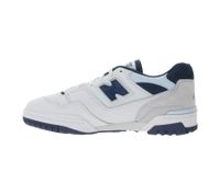 New Balance 550 Herren Sneaker aus Echtleder mit N-Logo Low-Top Schuhe mit Ortholite-Innensohle BB550NQB Weiß/Navy