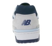 New Balance 550 Herren Sneaker aus Echtleder mit N-Logo Low-Top Schuhe mit Ortholite-Innensohle BB550NQB Weiß/Navy