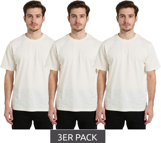 Lot de 3 t-shirts vierges Ligue européenne de football, blanc antique