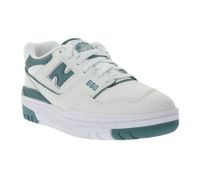 New Balance 550 Damen Echtleder-Sneaker mit perforiertem Upper Low-Top Schuhe mit Ortholite-Innensohle BBW550BI Weiß/Grün