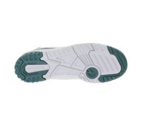 New Balance 550 Damen Echtleder-Sneaker mit perforiertem Upper Low-Top Schuhe mit Ortholite-Innensohle BBW550BI Weiß/Grün