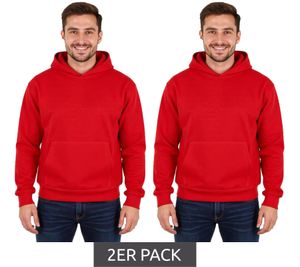 2er Sparpack European League Of Football Blanko Baumwoll-Hoodies tomate 2er Sparpack European League Of Football Blanko Baumwoll-Hoodies tomate