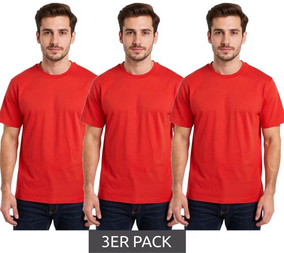 3er Sparpack European League Of Football Blanko T-Shirts tomate