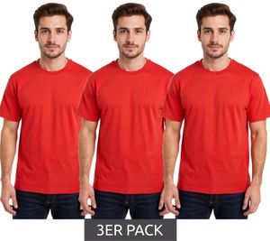 3er Sparpack European League Of Football Blanko T-Shirts tomate 3er Sparpack European League Of Football Blanko T-Shirts tomate