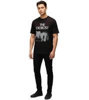 2-Pack Value Pack RE:COVERED X THE EXORCIST FILM Men's T-Shirt with Photo Print, Cotton Crew Neck, RCWARN559, Black