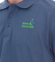 2-pack green SYLT Men's Polo Shirt, Slim Fit, Cotton Shirt, Short-Sleeved Shirt, Basic Shirt, 0100-009 Blue