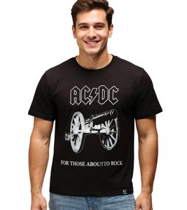 RE:COVERED X ACDC Herren T-Shirt For those about to Rock Baumwoll-Shirt mit großem Print Rundhals-Shirt MMPER842 Schwarz RE:COVERED X ACDC Herren T-Shirt For those about to Rock Baumwoll-Shirt mit großem Print Rundhals-Shirt MMPER842 Schwarz