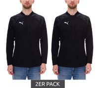 2-pack PUMA teamCup Men's Sweater with DryCell Technology, Training Shirt, Graphic Design, Sports Shirt, Fitness Sweater, Sports Equipment, 657982 03 Black