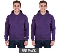 2-Pack Value Pack European League of Football Blank Cotton Hoodies in acai