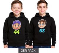 Sweat à capuche Mercedes-Benz AMG Petronas F1 pour filles et garçons, Formule 1 70122713, George Russell ou Lewis Hamilton, Noir