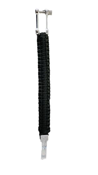 I-BRACE Paracord Bracelet, Survival Rope Braided into a Bracelet Made of Tear-Resistant Parachute Cord 550 Cord IB-1017 Black