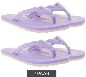 Pack économique de 2 : PUMA Epic Flip v2, Claquettes d'été pour femme avec semelle EVA, Tongs pour homme, Chaussures enfant, 360248, 49 Lilas