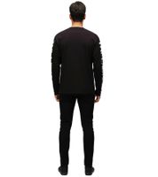 RE:COVERED X THE EXORCIST FILM Men's Shirt with Photo Print, Long-Sleeved Cotton Crew Neck Shirt, RCWARN560, Black