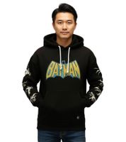 RE:COVERED X DC Men's Hoodie with BATMAN Logo, Cotton Hoodie, Long-Sleeved Shirt, RCWARN554, Black, 2-Pack