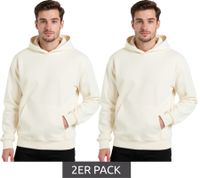 2-Pack Value Pack: European League of Football Blank Cotton Hoodies in Antique White