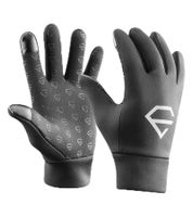 3 Pairs of EGREGIE Men's Fleece-Lined Cycling Gloves, Running Gloves with Smartphone Touch Screen, Sports Gloves, Black