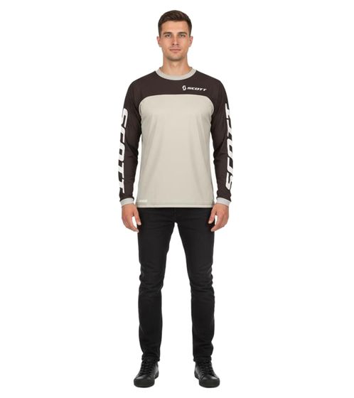 SCOTT Jersey X-Plore Swap Men's Motocross Jersey, Long-Sleeve Bike Shirt with Padded Elbows, 292378 1001 Black/Gray SCOTT Jersey X-Plore Swap Men's Motocross Jersey, Long-Sleeve Bike Shirt with Padded Elbows, 292378 1001 Black/Gray