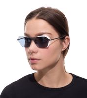 Confezione da 2 occhiali da sole Adidas da donna, occhiali da sole a specchio, occhiali da sole da spiaggia con lenti rettangolari, occhiali da sole senza montatura con logo del marchio, categoria filtro 2, occhiali da sole da 