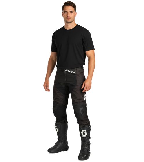 Pantalon de motocross SCOTT X-Plore Swap pour homme, vêtement de sport automobile avec genouillères allongées, 292379 1007, noir Pantalon de motocross SCOTT X-Plore Swap pour homme, vêtement de sport automobile avec genouillères allongées, 292379 1007, noir