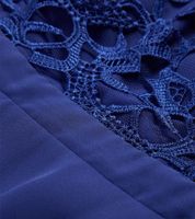 2-pack of dreamy women's evening dresses with beautiful lace and crochet trim, mini dress 931026, blue