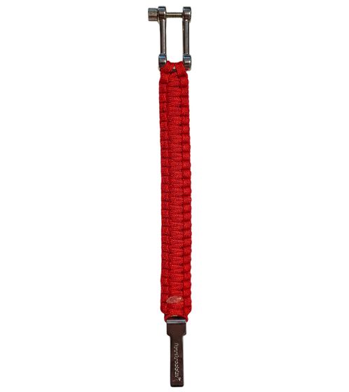 I-BRACE Paracord Bracelet, Survival Rope Braided Bracelet Made of Tear-Resistant Parachute Red