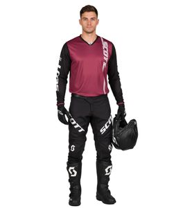 SCOTT Jersey 350 Herren Moto-Cross Trikot langärmliges Bike-Shirt mit gepolsterten Ellenbogen 273271 6426 Dunkelrot/Schwarz SCOTT Jersey 350 Herren Moto-Cross Trikot langärmliges Bike-Shirt mit gepolsterten Ellenbogen 273271 6426 Dunkelrot/Schwarz