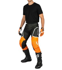 Pantalones de Motocross SCOTT 350 para Hombre, Ropa de Deporte con Rodilleras de Cuero 285589 1042 Negro/Naranja Pantalones de Motocross SCOTT 350 para Hombre, Ropa de Deporte con Rodilleras de Cuero 285589 1042 Negro/Naranja