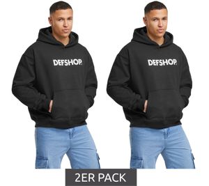 Confezione risparmio da 2 felpe con cappuccio DEF MERCH in nero corvino Confezione risparmio da 2 felpe con cappuccio DEF MERCH in nero corvino