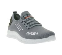 BEYOND THE RAINBOW Men's Casual Sneakers with NASA Lettering, Everyday Shoes, Gray or Yellow