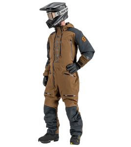 SCOTT DS Flex Dryo Monosuit Men's Winter/Snowmobile One-Piece Suit with Water-Resistant YKK Aquaguard Zippers. Snowmobiling and Winter Off-Road Use. 278410 7056 Brown/Black SCOTT DS Flex Dryo Monosuit Men's Winter/Snowmobile One-Piece Suit with Water-Resistant YKK Aquaguard Zippers. Snowmobiling and Winter Off-Road Use. 278410 7056 Brown/Black