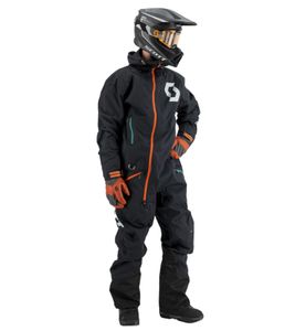 SCOTT Back-X Dryo Monosuit Herren Winter-/Schneemobil-Einteiler mit DRYOsphere 2L-Membran Motorfahrten im Schnee Winter-Offroad-Einsatz 278411 0001 Schwarz