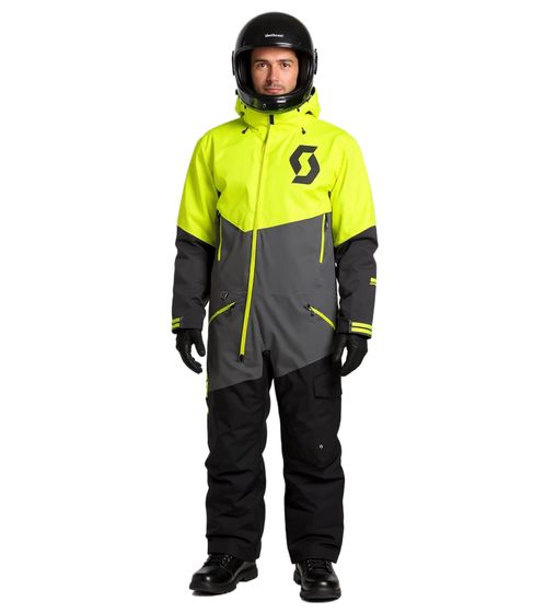 SCOTT Back-X Dryo Monosuit Herren Winter-/Schneemobil-Einteiler mit DRYOsphere 2L-Membran Motorfahrten im Schnee Winter-Offroad-Einsatz 278411 7423 Grau/Neon-Gelb