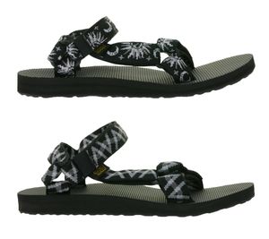 Sandalo da trekking TEVA Original Universal da donna o uomo, sandalo estivo sostenibile con suola in gomma EVA, sandalo da esterno, nero/bianco o nero/grigio