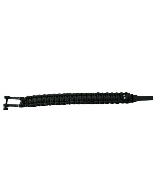 I-BRACE Paracord Bracelet Survival Cord Bracelet Woven from Tear-resistant 550 Parachute Cord IB1004 Black 