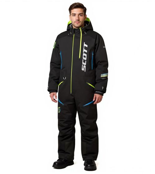 SCOTT DS Shell Dryo Monosuit Herren Winter-/Schneemobil-Einteiler mit DRYOsphere 2L-Membran Motorfahrten im Schnee Winter-Offroad-Einsatz 292391 4755 Schwarz/Neon-Gelb